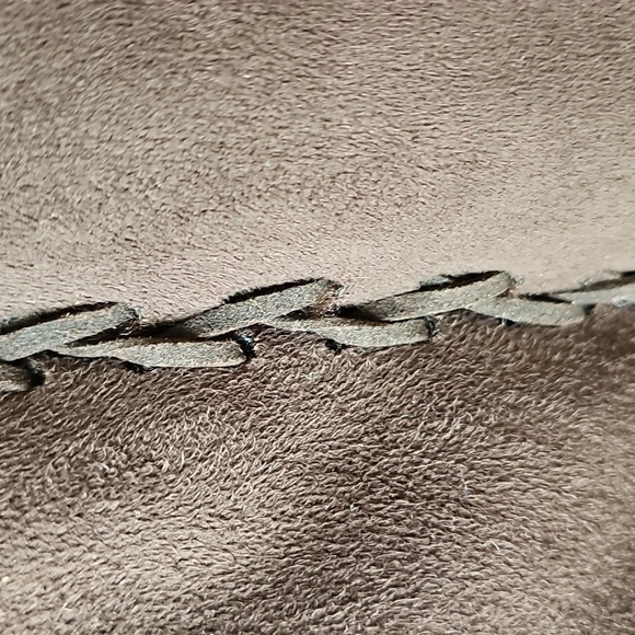 AVENUE Faux Suede Fur Y2K Jacket Brown sz 18/20 Women's Plus Coat - Picture 5 of 6